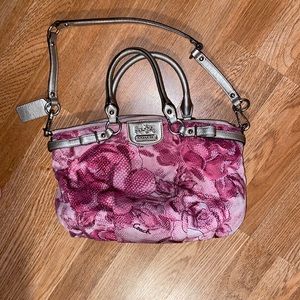 Pink Floral Coach purse